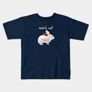 Watch out! I'm Rabid - Funny Rabbit Design Kids T-Shirt